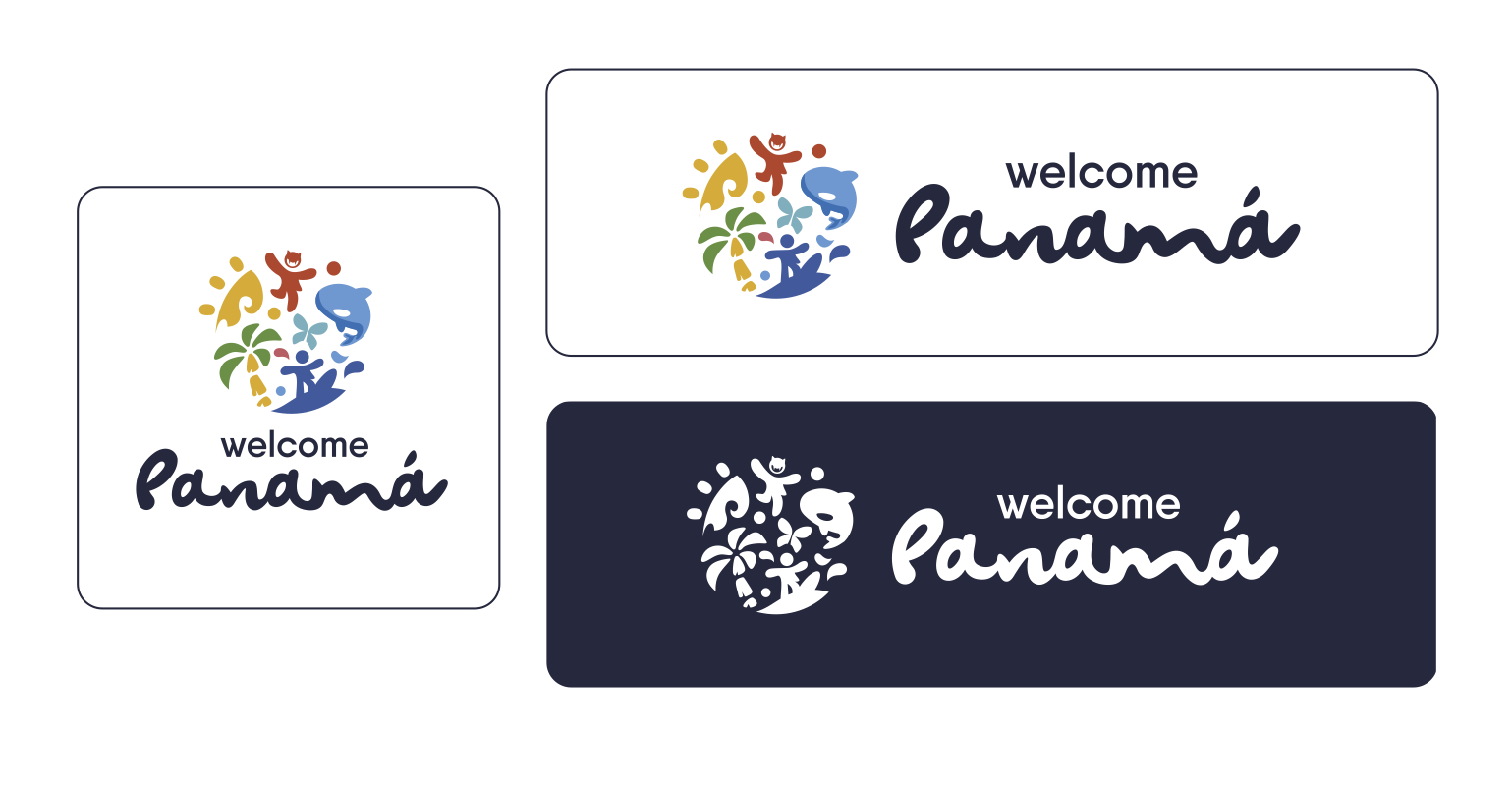 El logo, la identidad de Welcome Panamá